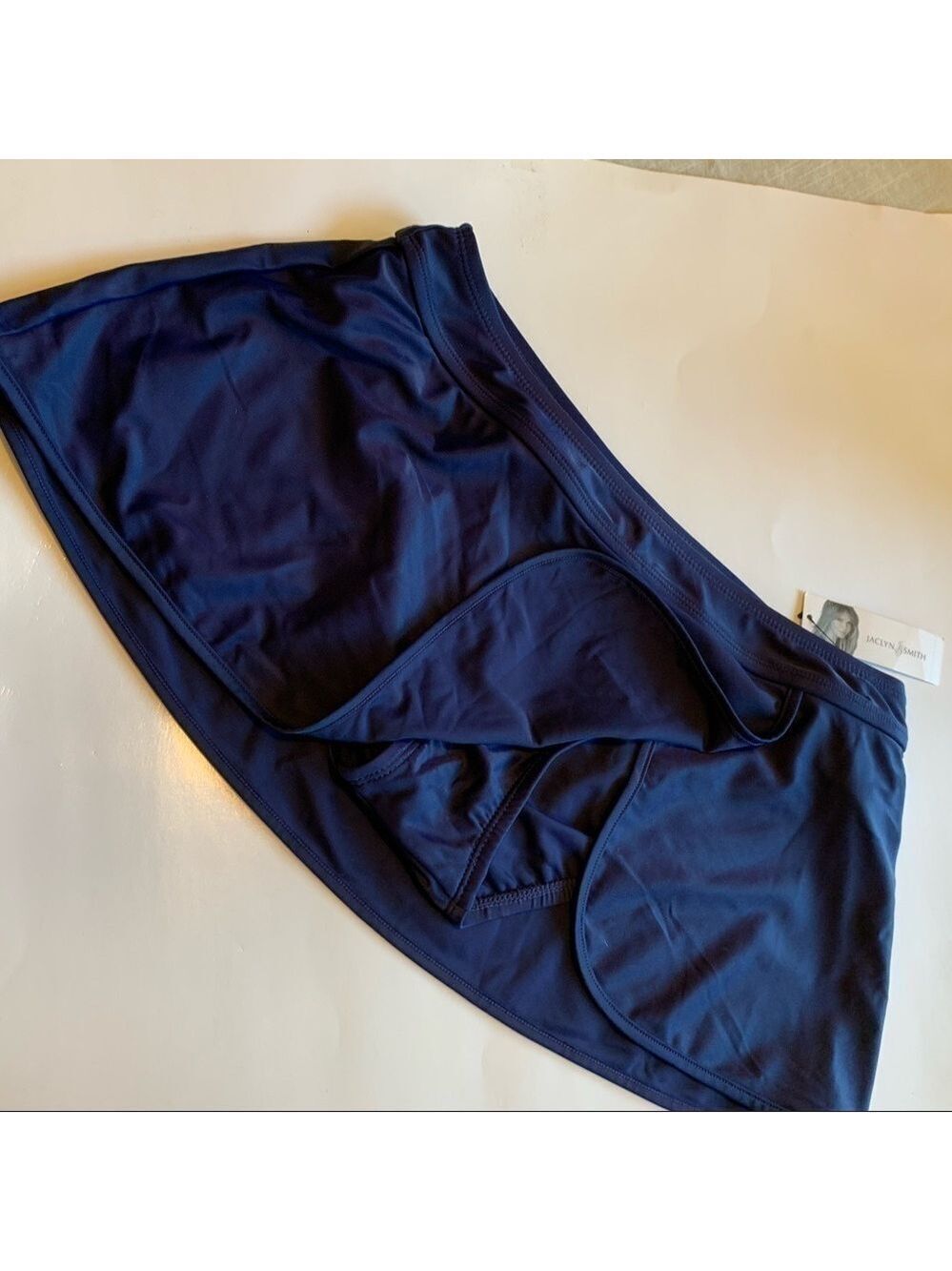Navy blue Swim skirt skirtini wrap skirt with attached bikini bottom new summer